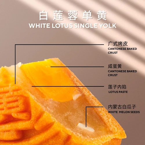 Classic Mooncake - White Lotus Single Yolk